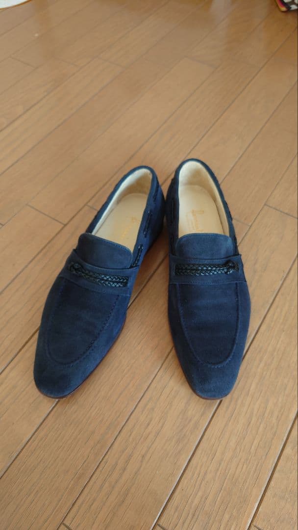 フェランテ【6.5】 ネイビー スエード ローファー