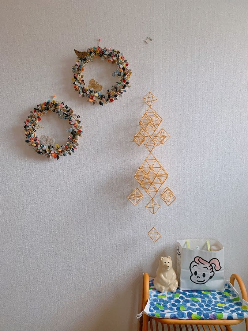 <スーパー特大サイズ⑦>モチーフ多め盛り森リース2025.ミナペルホネン仕様