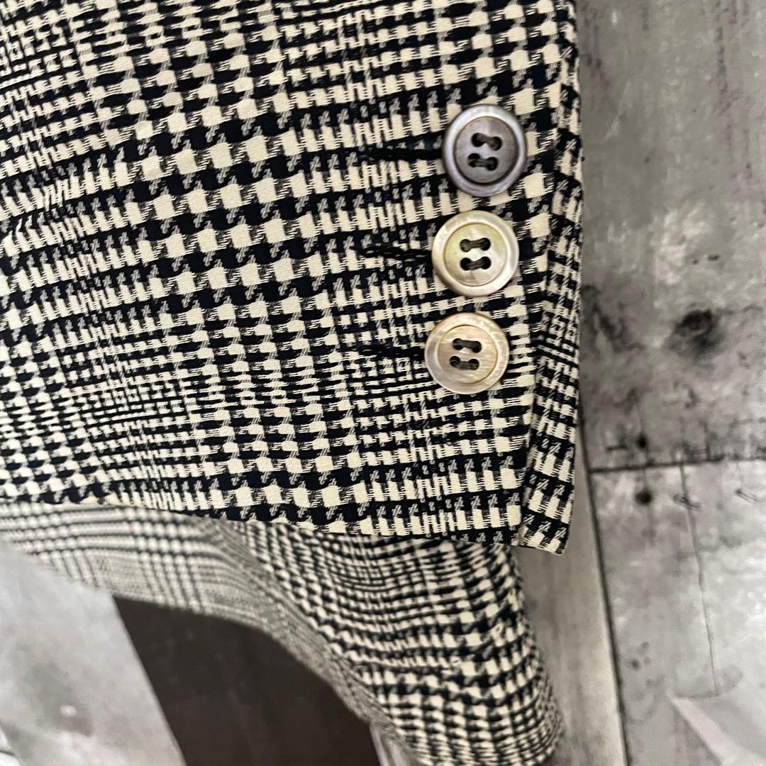 アクアスキュータム テーラードジャケット　千鳥格子　チェック　L　175　シルク