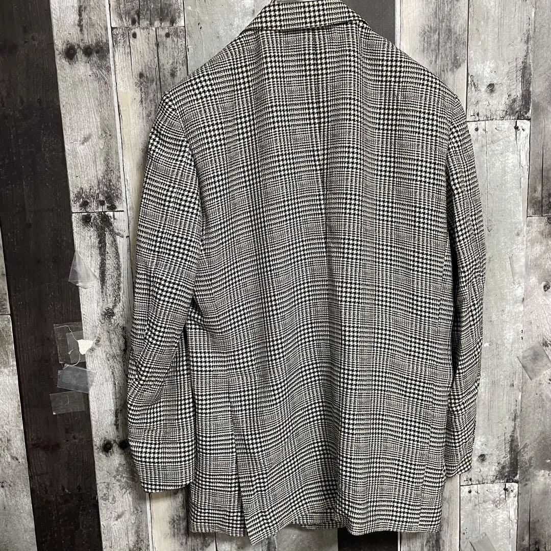 アクアスキュータム テーラードジャケット　千鳥格子　チェック　L　175　シルク