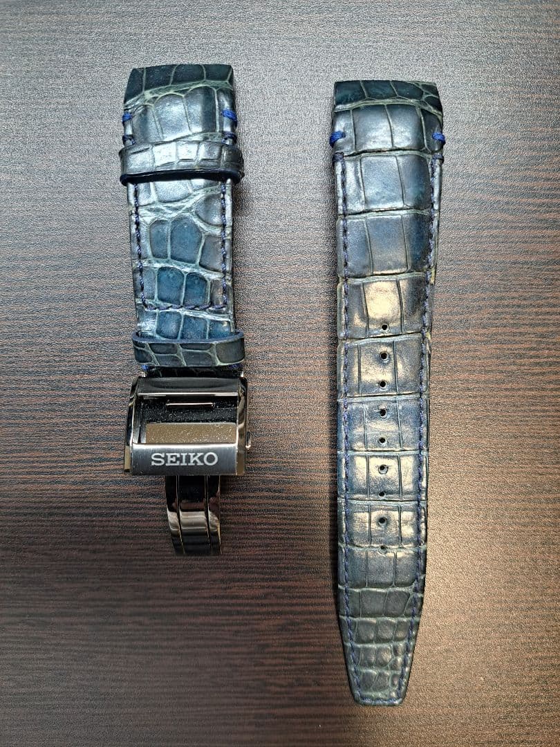 セイコー　アストロン　革ベルト　クロコダイル