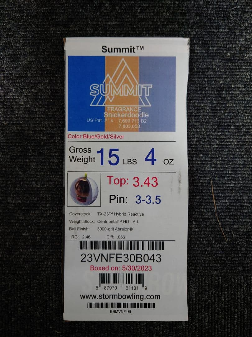 【おむおむ】STORM サミット 15ポンド