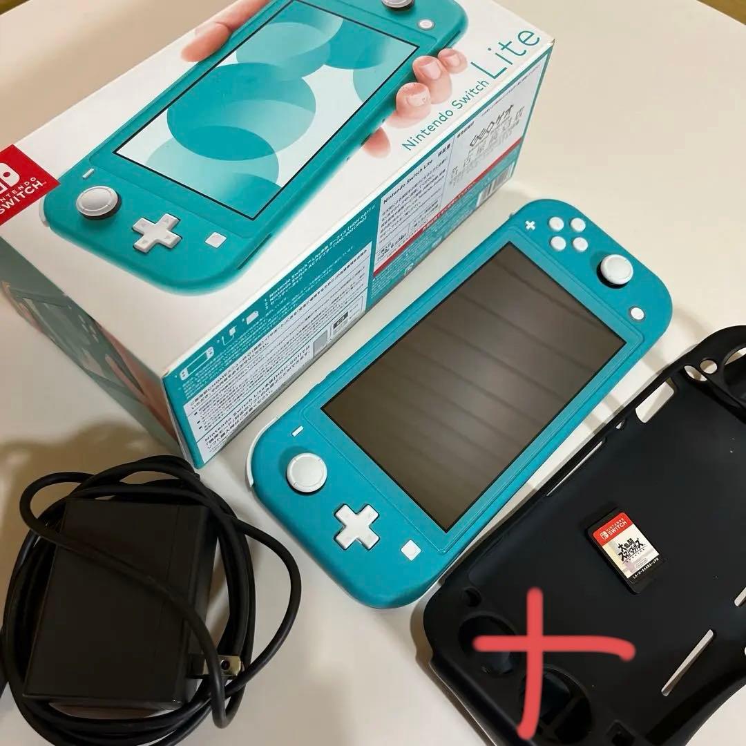 Nintendo Switch Lite ターコイズ 本体　スマブラソフト