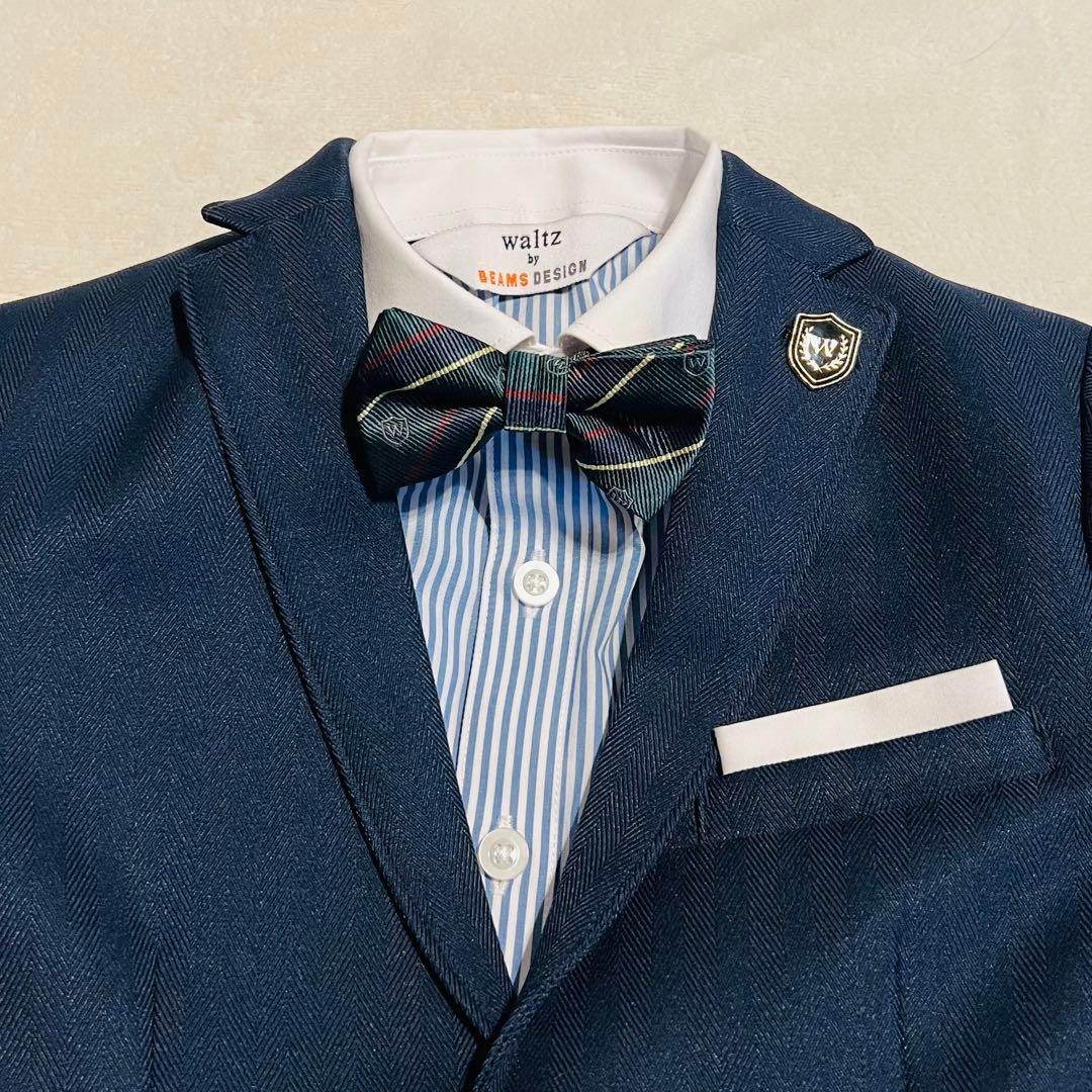 【数回使用程度】ウォルツバイビームスデザイン スーツ 110cm 蝶ネクタイ