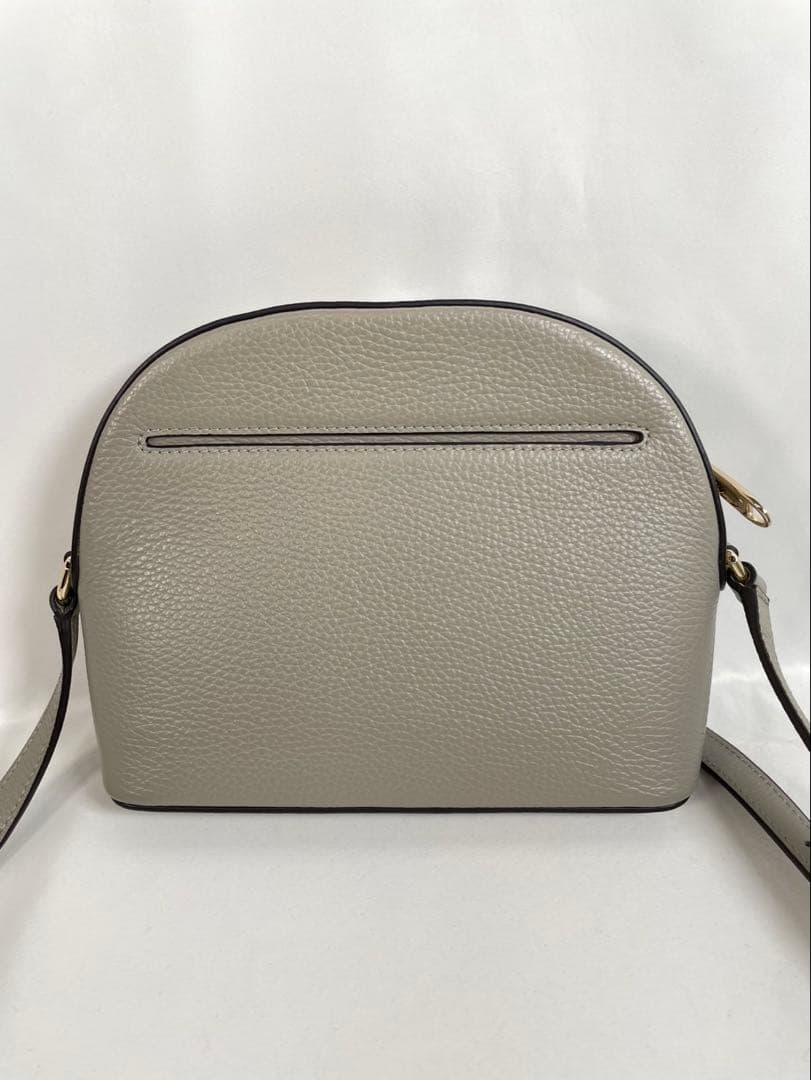 美品 FURLA フルラ ショルダーバッグ アテナ レザー グレー