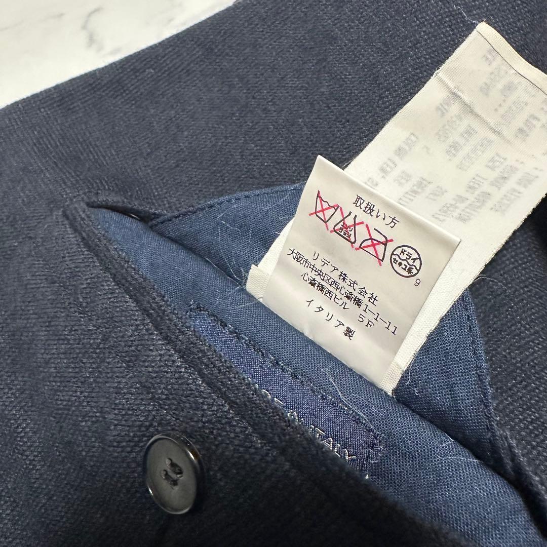 希少　ラルディーニLARDINI ダブルテーラードジャケット　ネイビー　紺　44