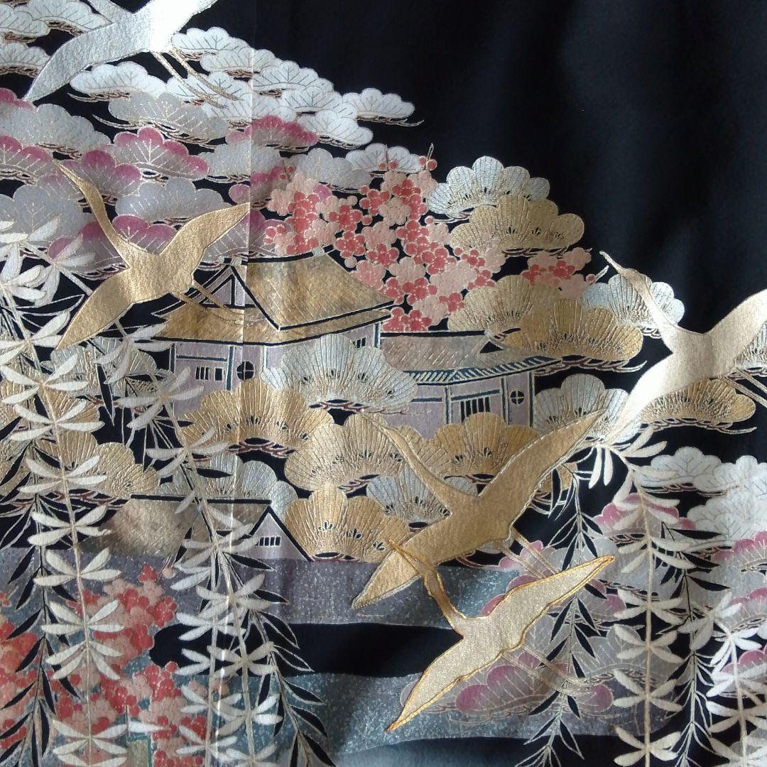 ゆみこ 着物リメイクワンピース 留袖ドレス 京大橋 落款あり作家物