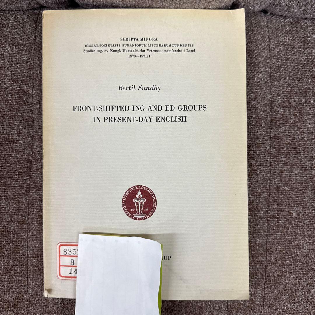 洋書 Front-Shifted ING and ED Groups in Prese