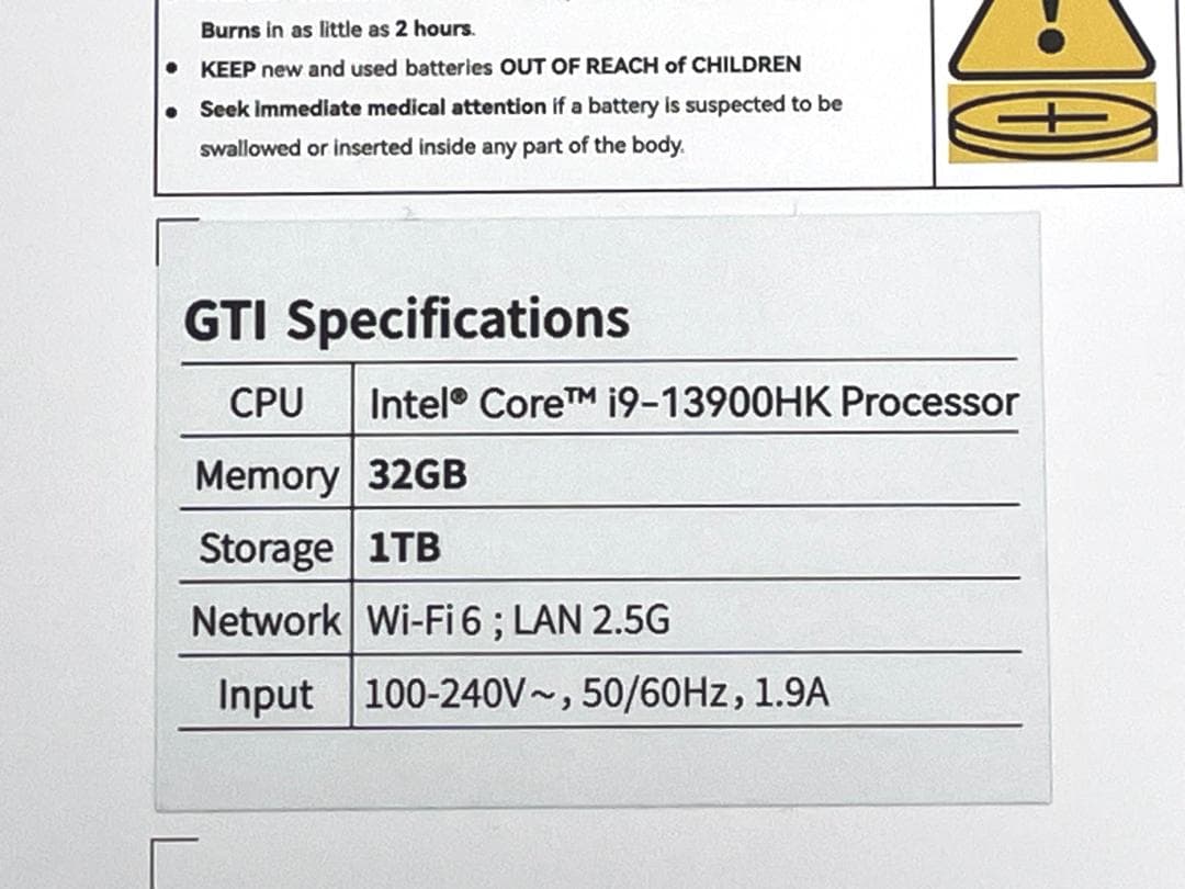 使用短め Beelink GTi13 ULTRA+Dock／i9-13900HK