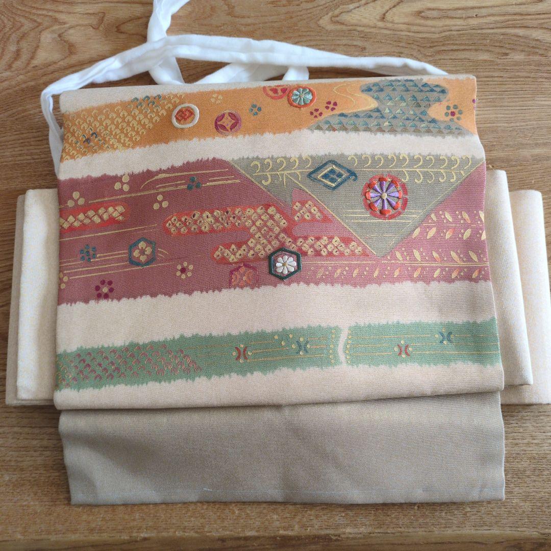 お太鼓　作り帯　ワンタッチ作り帯　　正絹