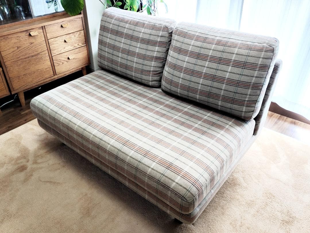 unico GRIFU チェック柄 2人掛けソファ