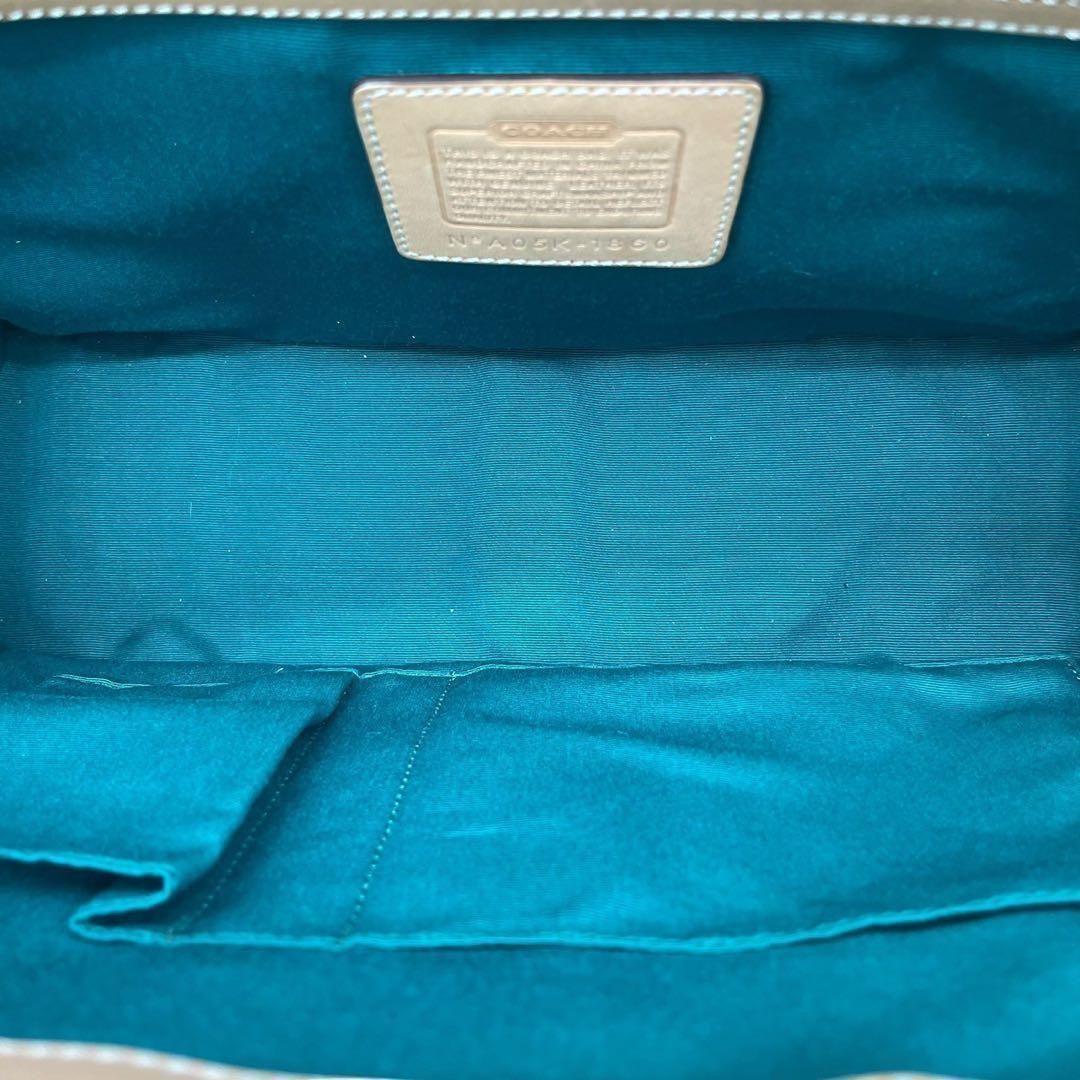 良品 4876 COACH コーチ トートバッグ シグネチャー レザー y2k