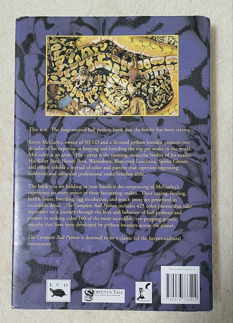 洋書 The Complete Ball Python Kevin McCurley