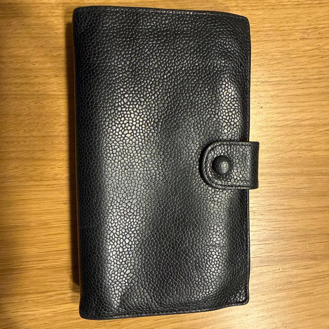 U*a様 CHANEL ブラック キャビアスキン 長財布