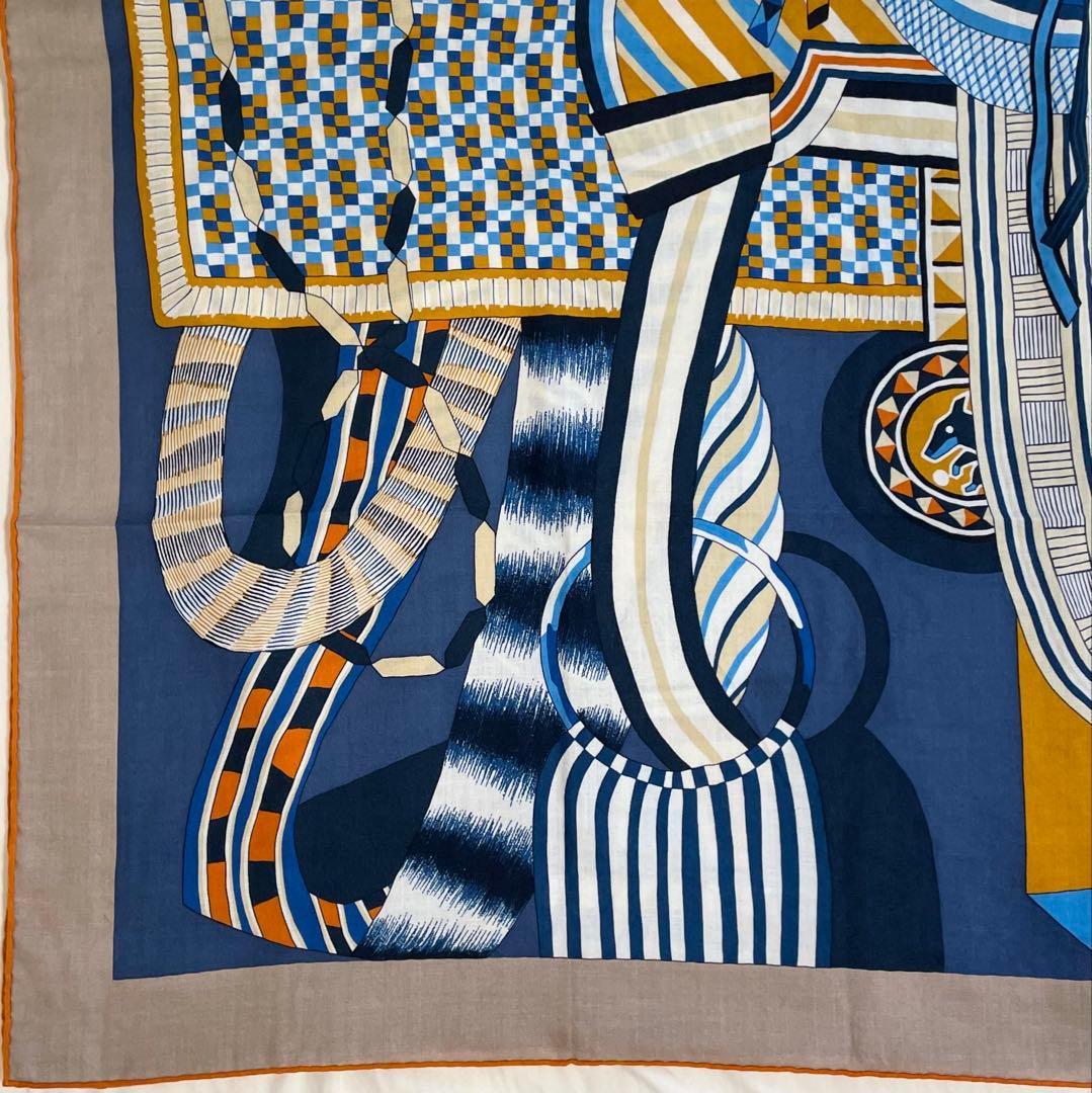 【希少！早い者勝ち！】HERMES エルメス カレジェアン 空想の鞍 ブルー系