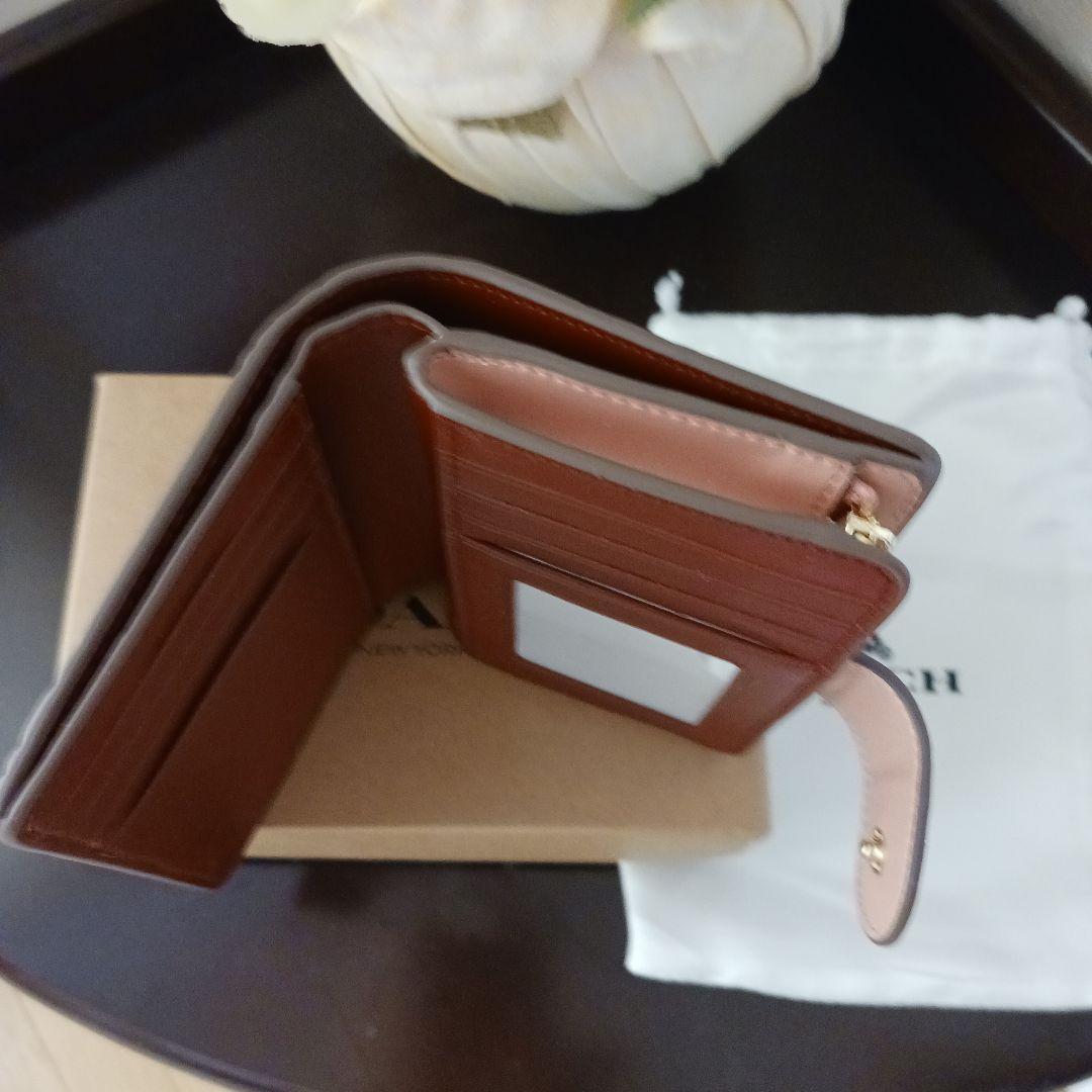 美品COACH 二つ折り財布 ピンク