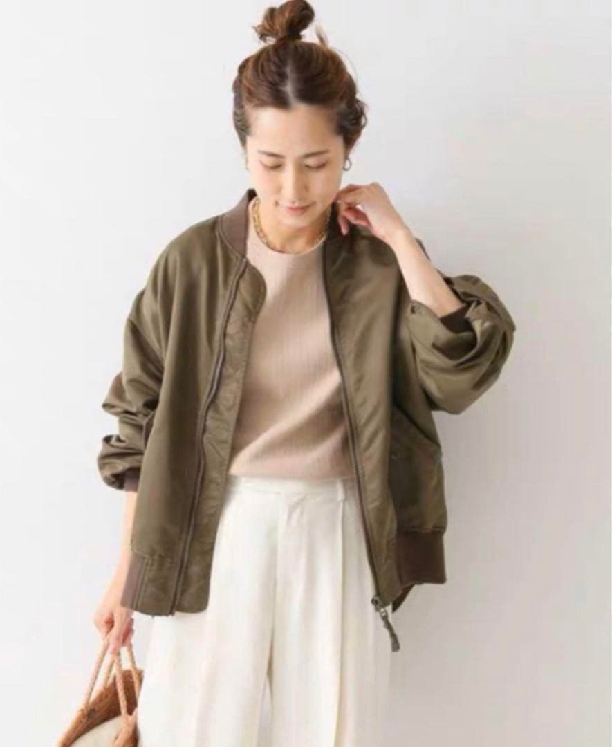 新品　フレームワーク FRAMeWORK ナイロンツイルMA-1 カーキ38