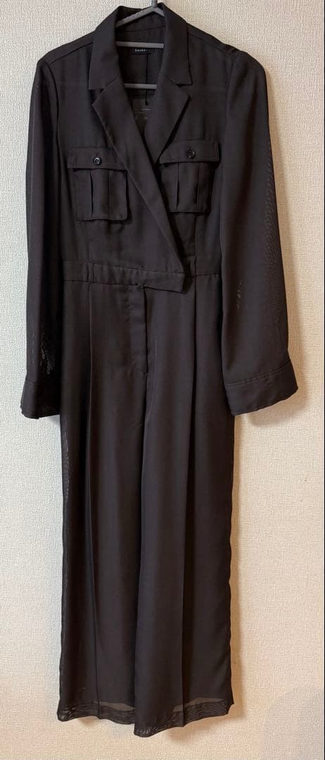 【新品未使用タグ付き】アニュアンス サファリシアーオールインワン ブラウン M