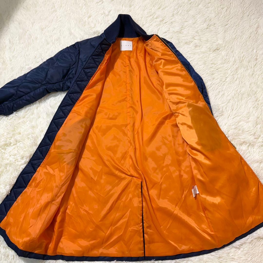 CINOH キルティング ロングコート MA-1デザイン