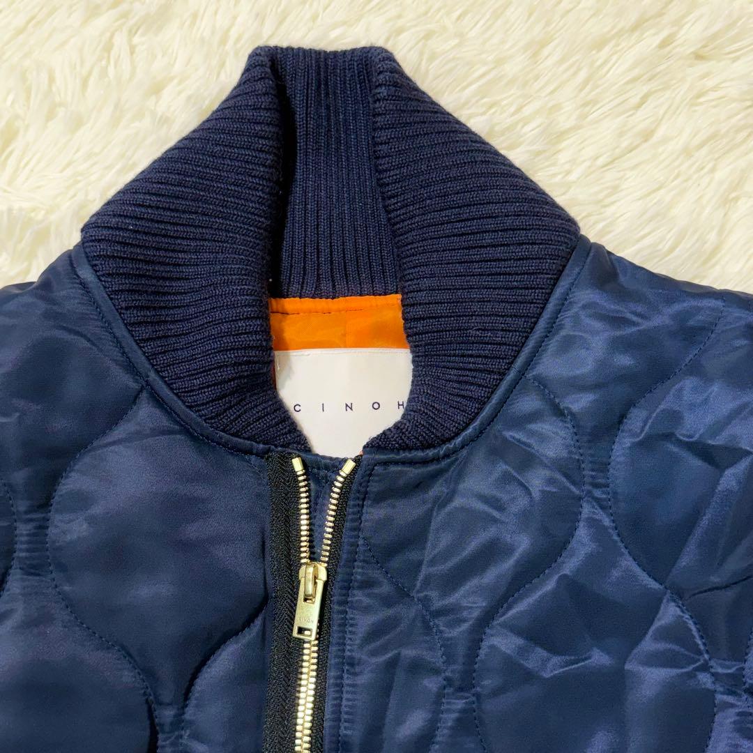 CINOH キルティング ロングコート MA-1デザイン