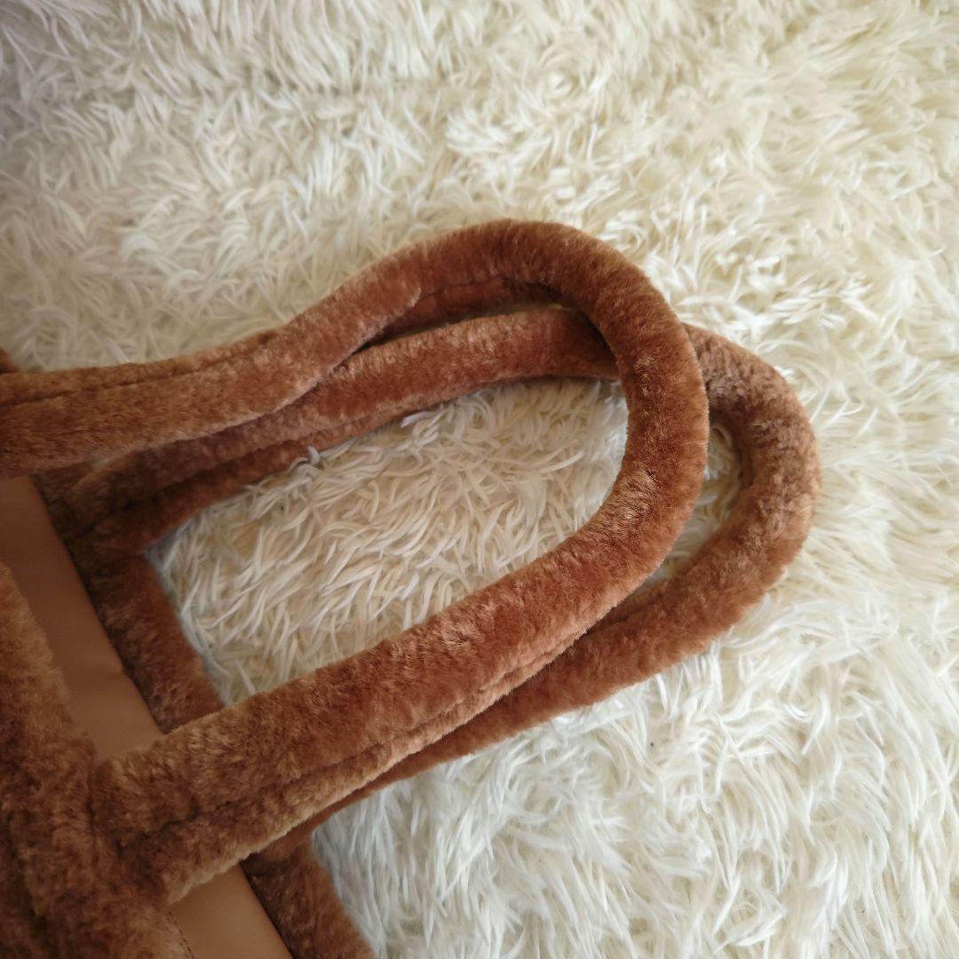 【美品✨】ケイトスペード ファー ラージ トートバッグ ボア ブラウン A4