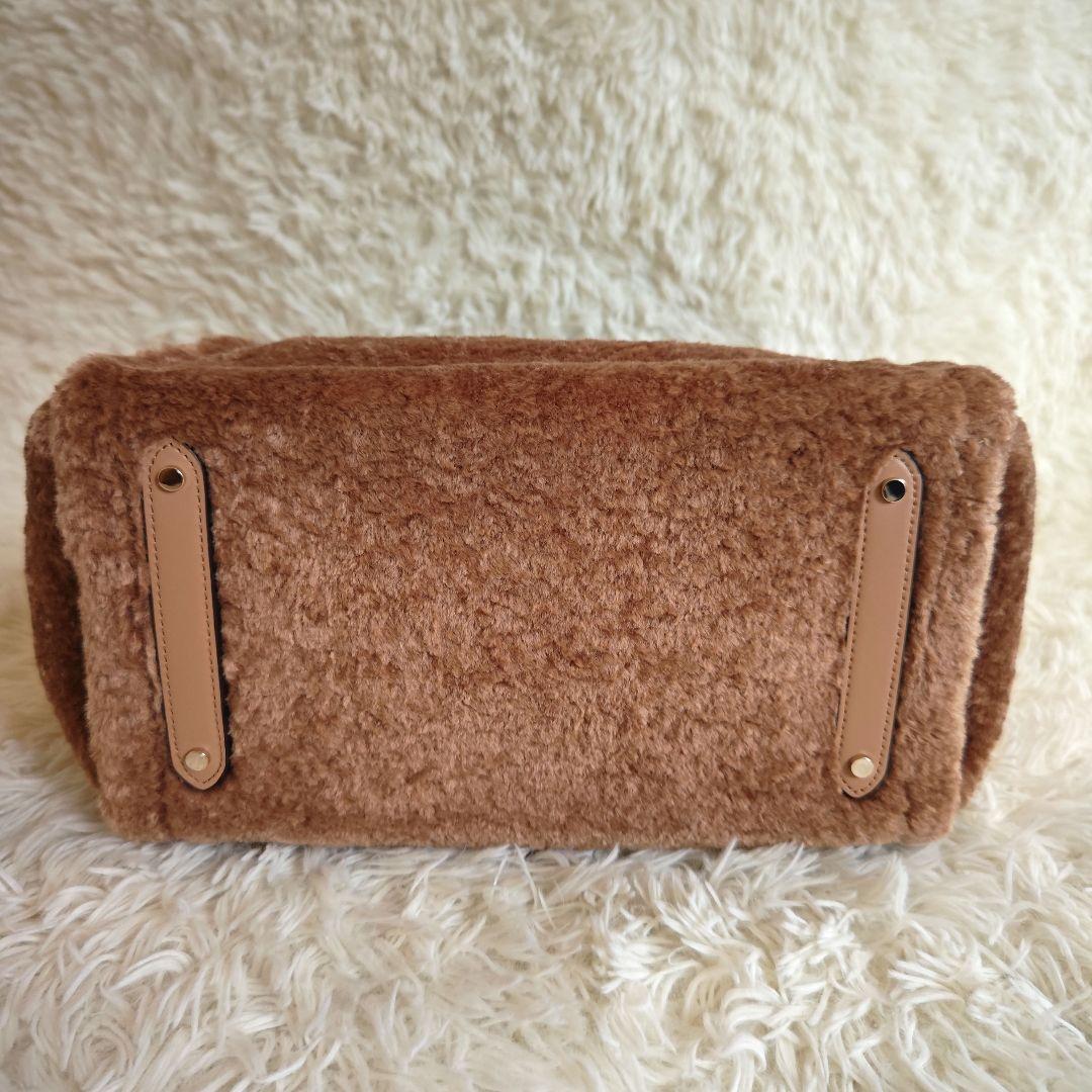 【美品✨】ケイトスペード ファー ラージ トートバッグ ボア ブラウン A4