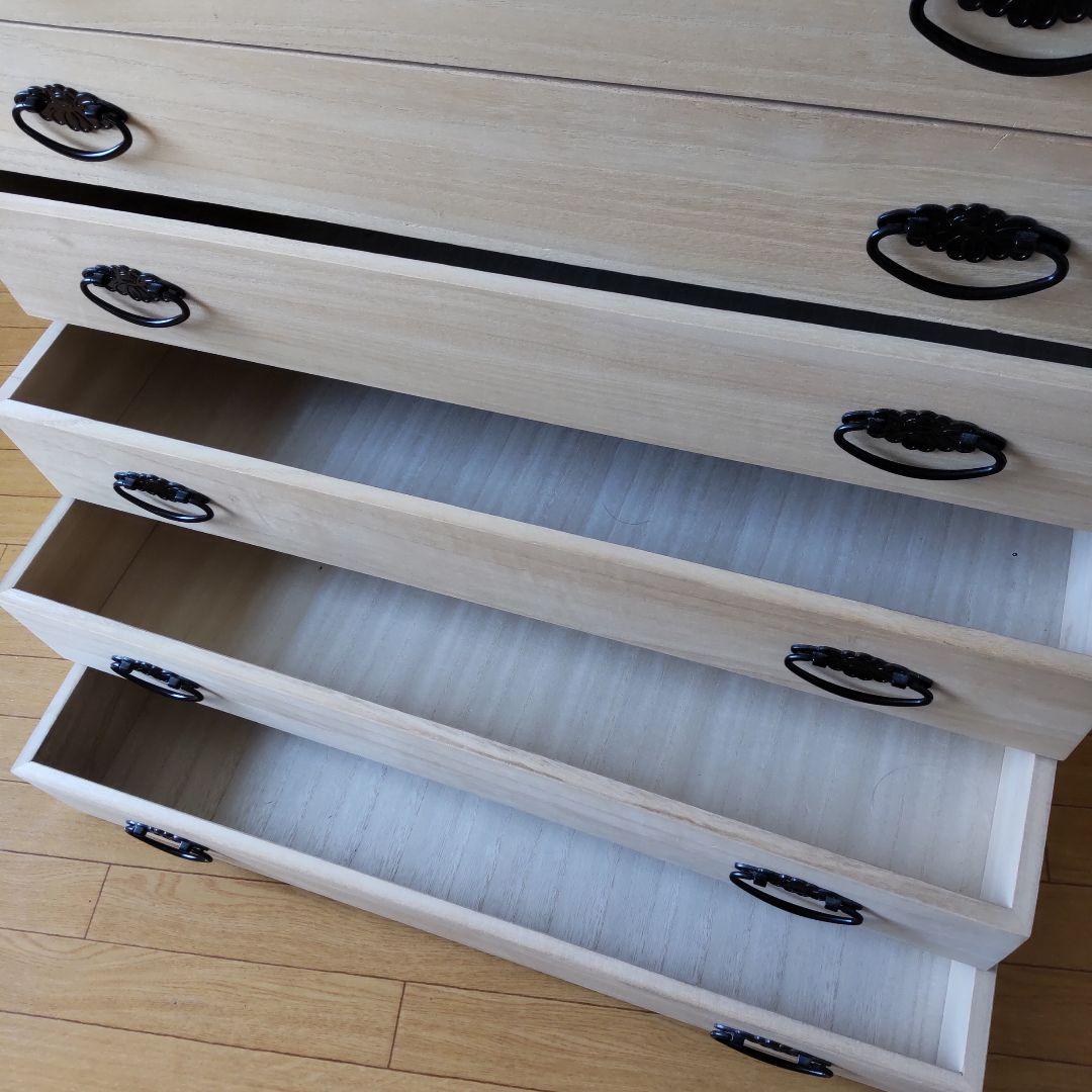 木製5段チェスト　桐箪笥　着物収納