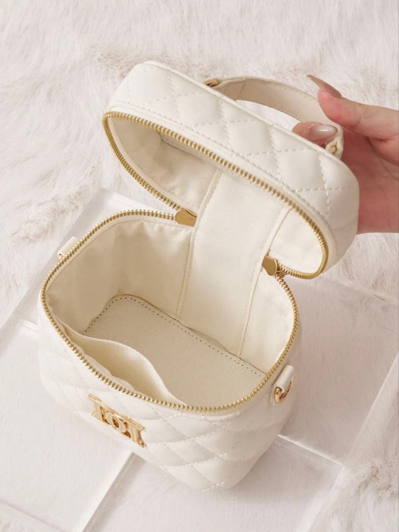 Darich 【ゴールドパーツ】キルティングスクエアミニバッグ　BLK