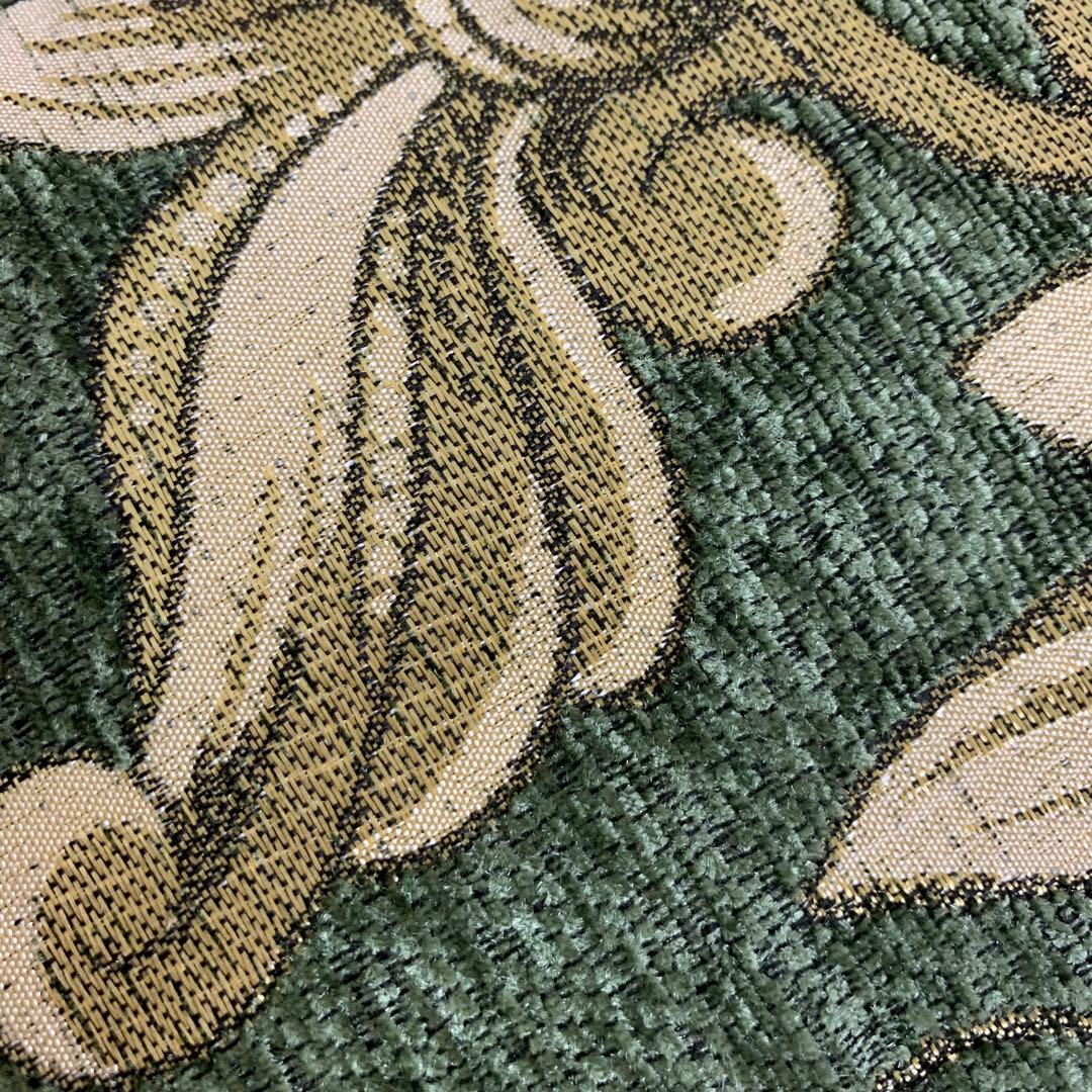 シェニールダイニングシートきクッション　グリーン　4枚セット