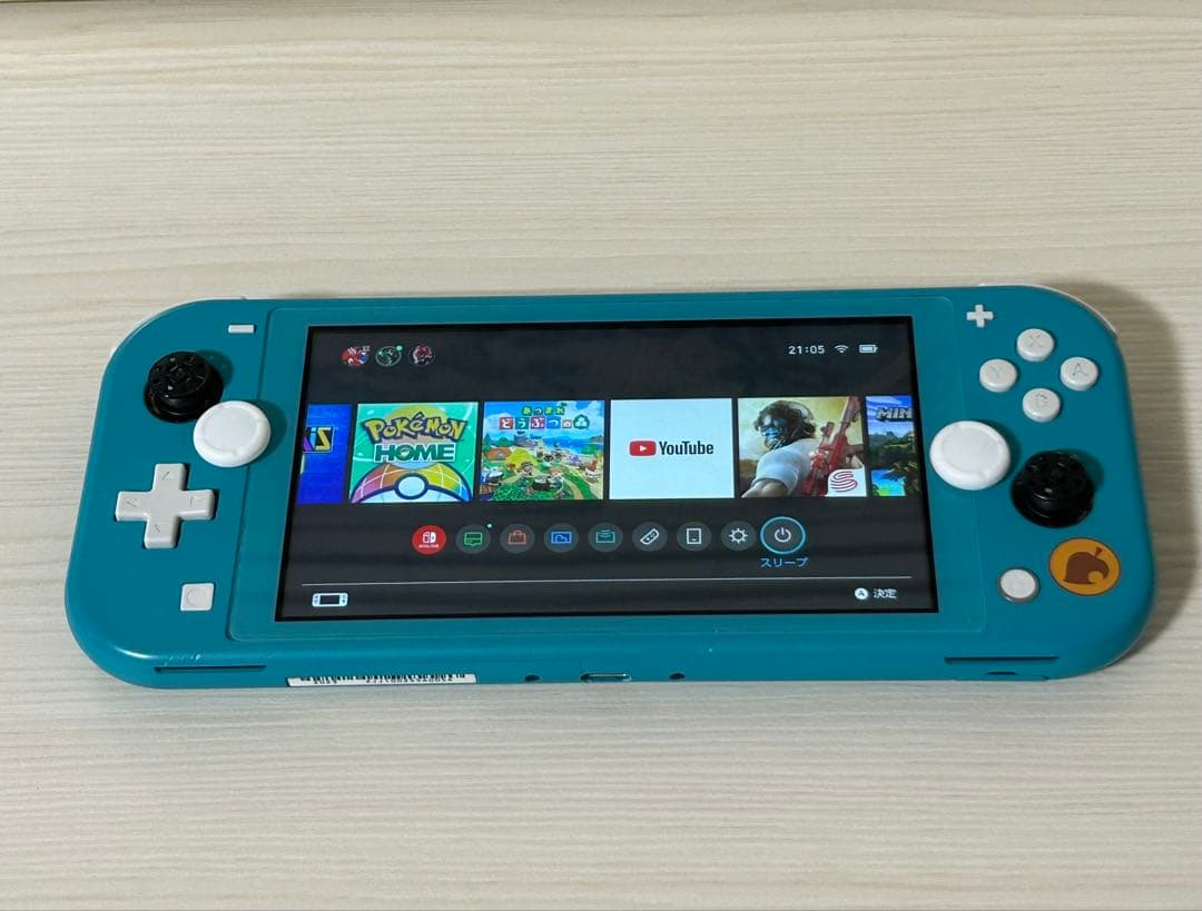 switchライト　本体　どうぶつの森セット まめきち&つぶきちアロハ柄