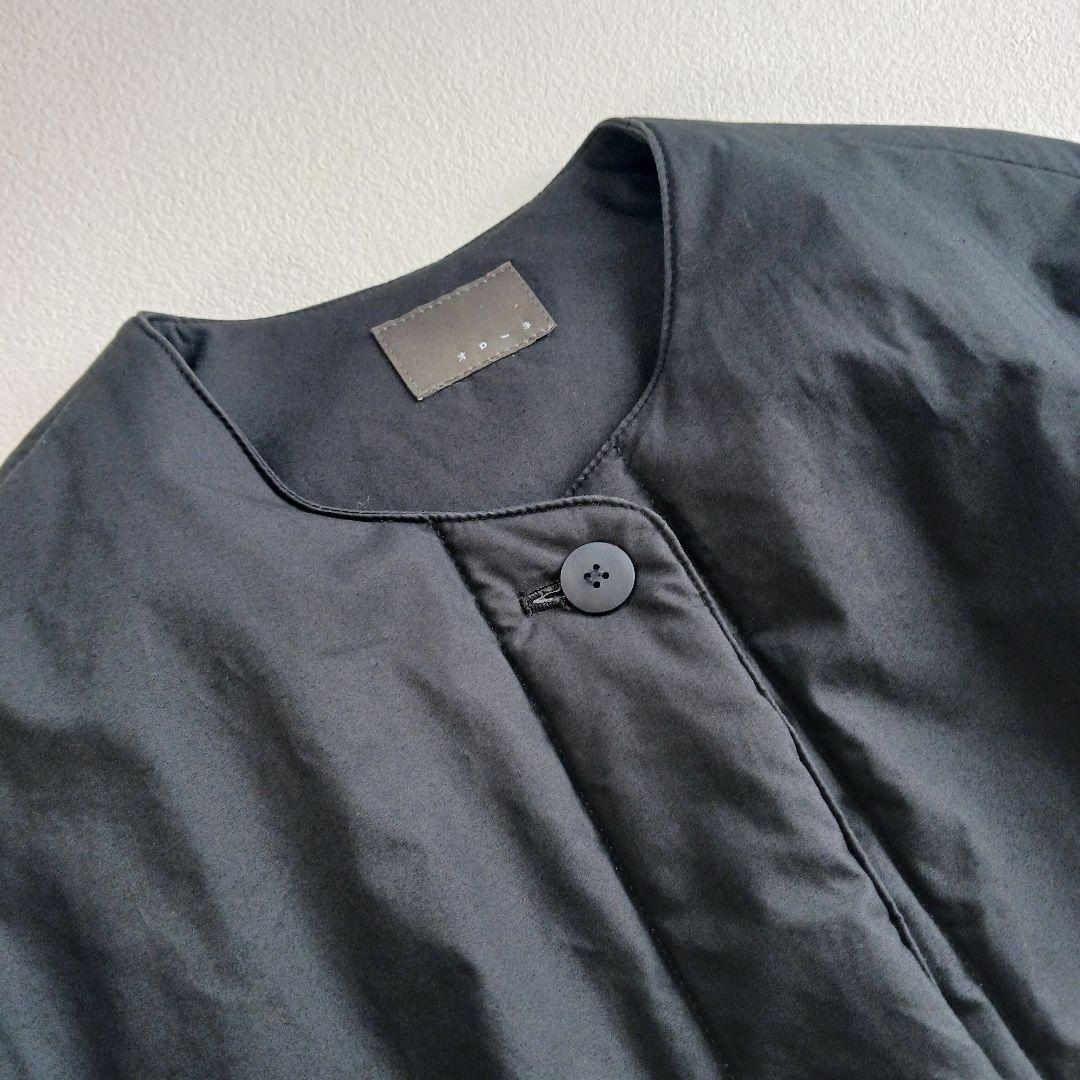 オローネ　フォーカスウォームコート　ブラック　ノーカラー　ロングコート　日本製