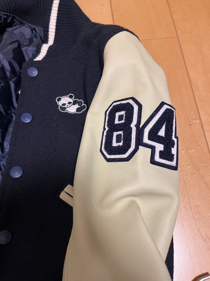 JOEY HYSTERIC PANDA MANIA刺繍 レザースリーブスタジャン