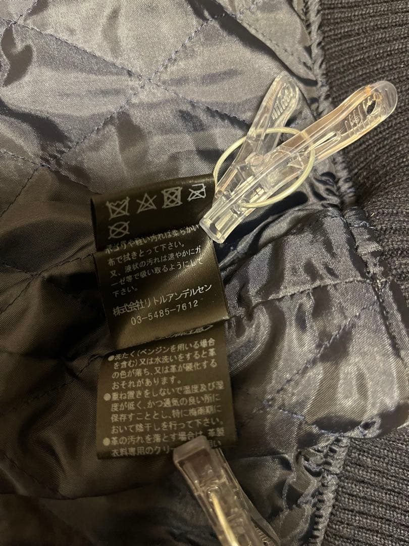 JOEY HYSTERIC PANDA MANIA刺繍 レザースリーブスタジャン