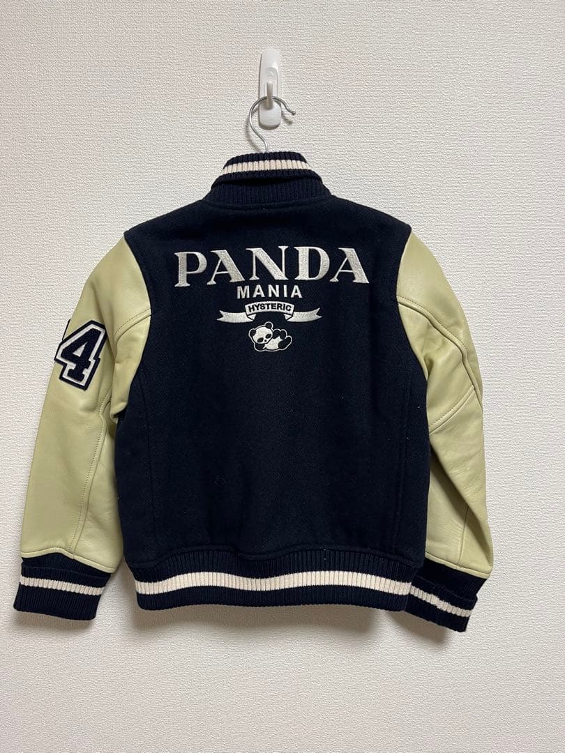 JOEY HYSTERIC PANDA MANIA刺繍 レザースリーブスタジャン