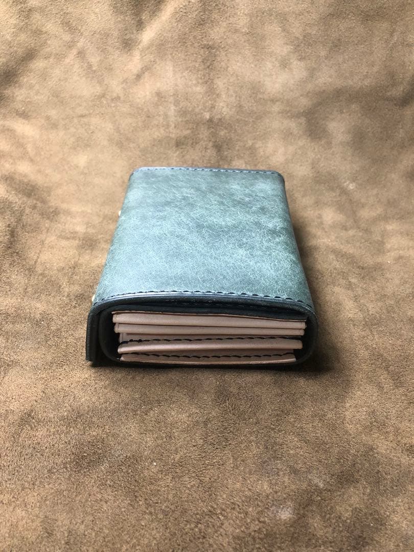 エムピウ ミッレフォッリエ風　革財布　ハンドメイド　手縫い