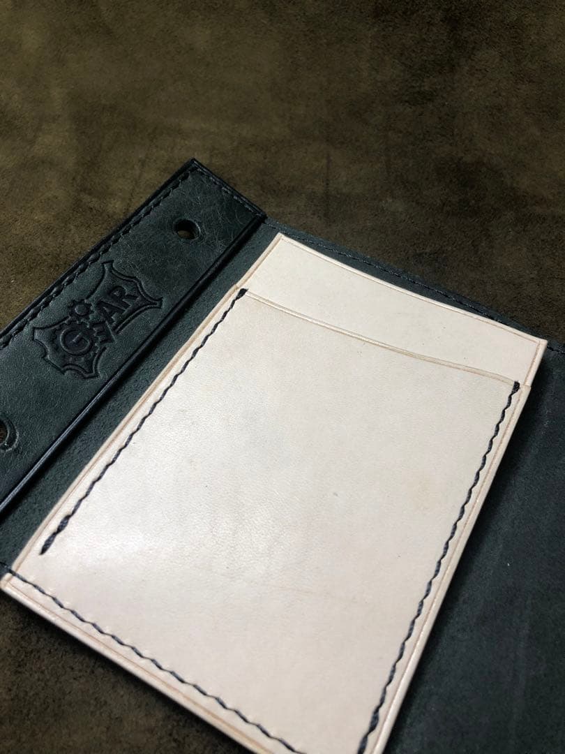 エムピウ ミッレフォッリエ風　革財布　ハンドメイド　手縫い