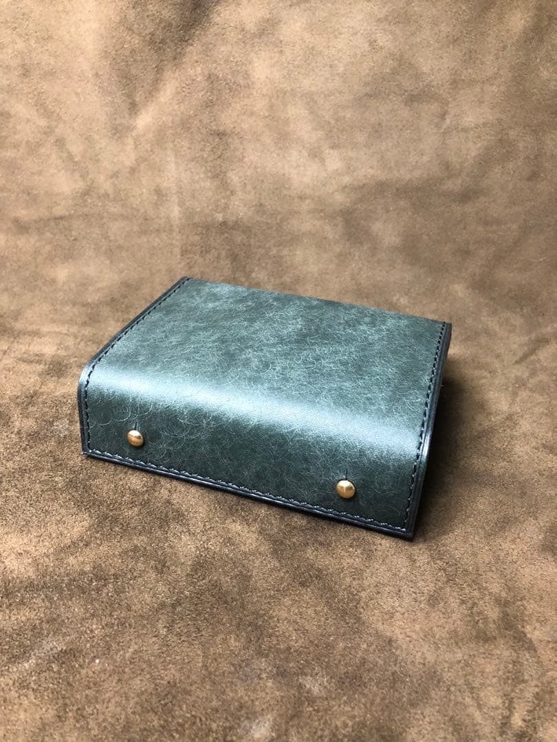 エムピウ ミッレフォッリエ風　革財布　ハンドメイド　手縫い