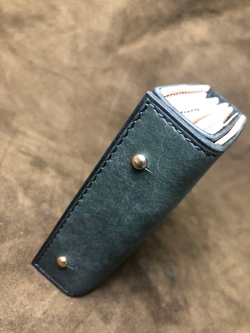 エムピウ ミッレフォッリエ風　革財布　ハンドメイド　手縫い