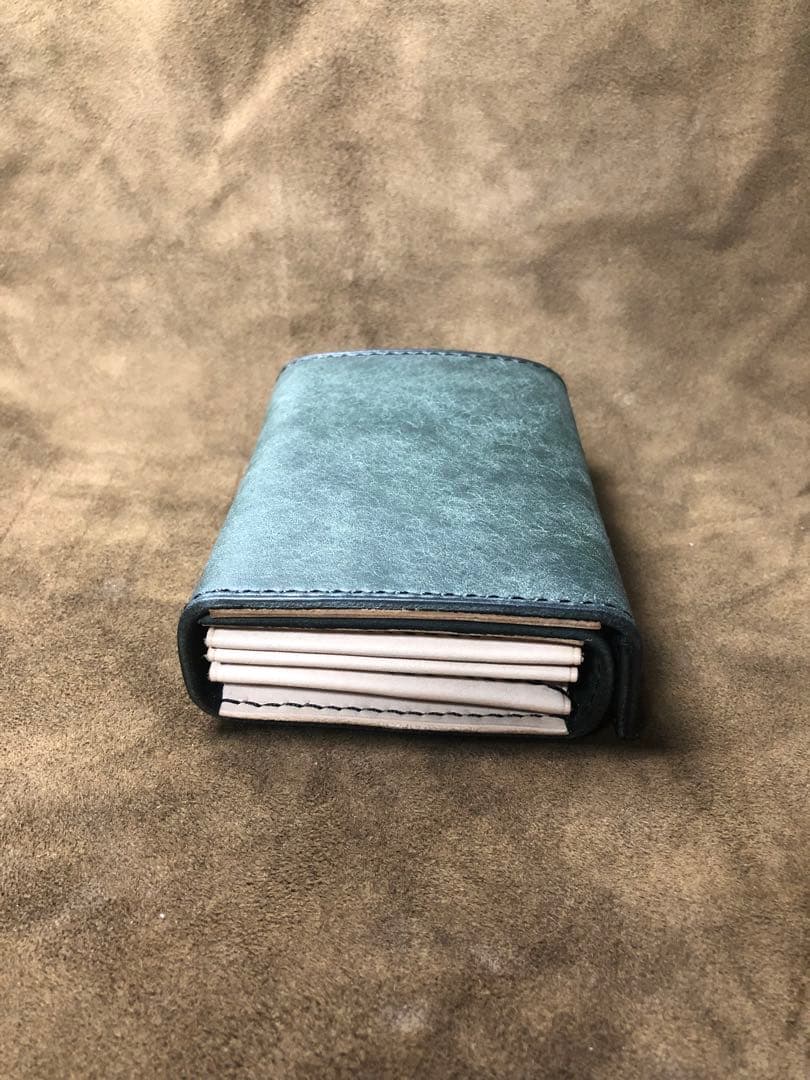 エムピウ ミッレフォッリエ風　革財布　ハンドメイド　手縫い