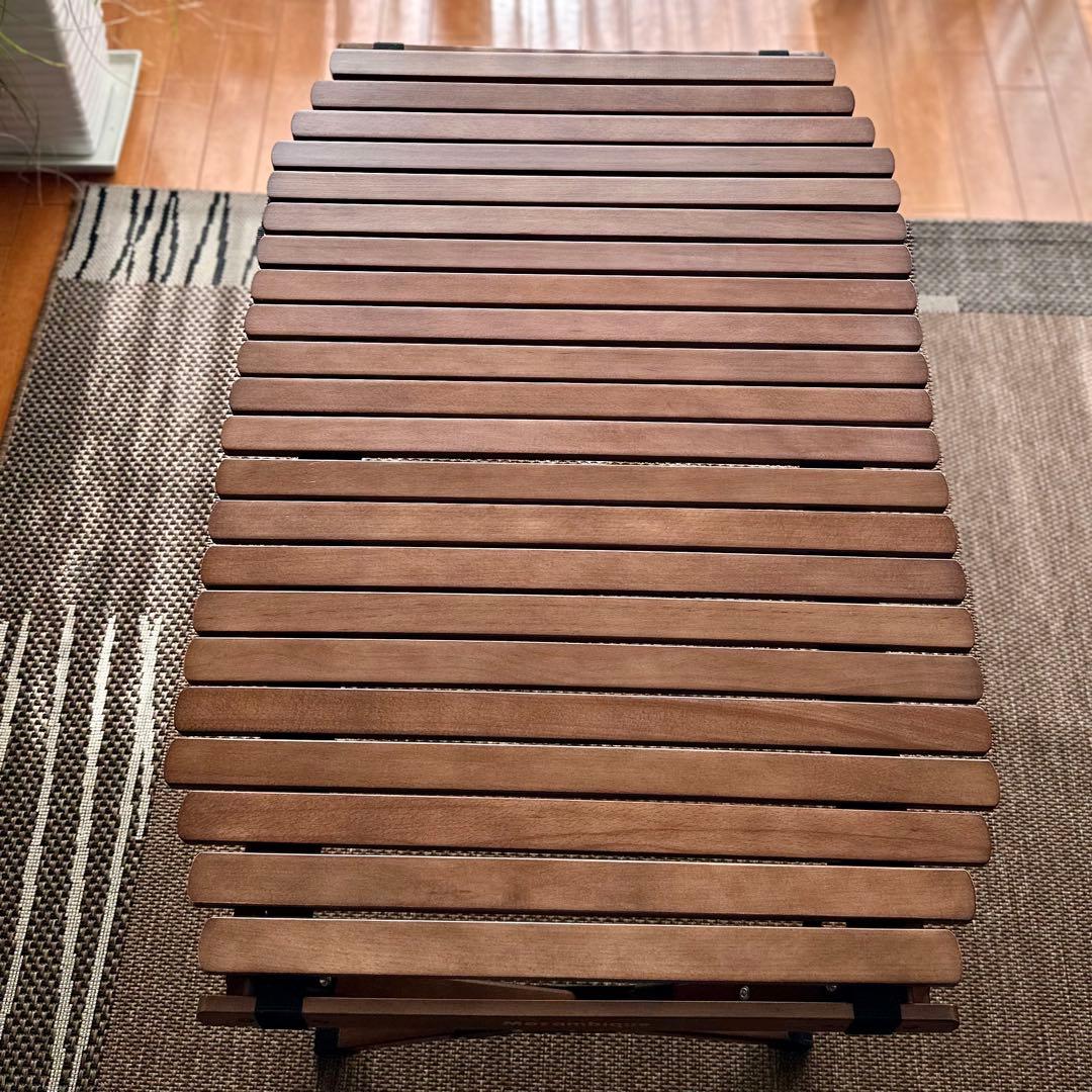 Mozambique(モザンビーク) ロールウッドテーブル 高さ調節可能