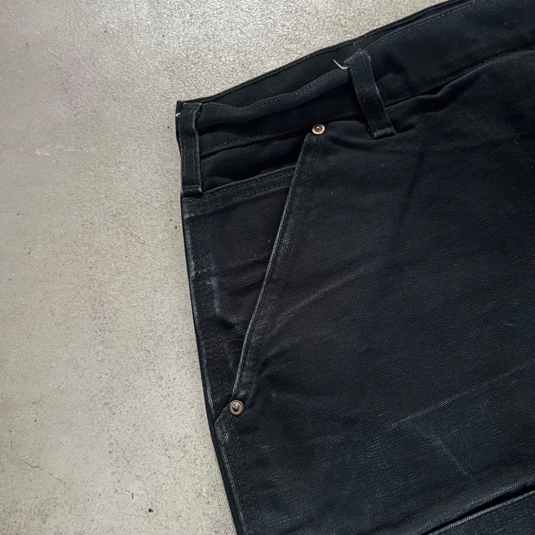 希少サイズ 90s USA製 カーハート ダブルニー B01 BLK 42x34