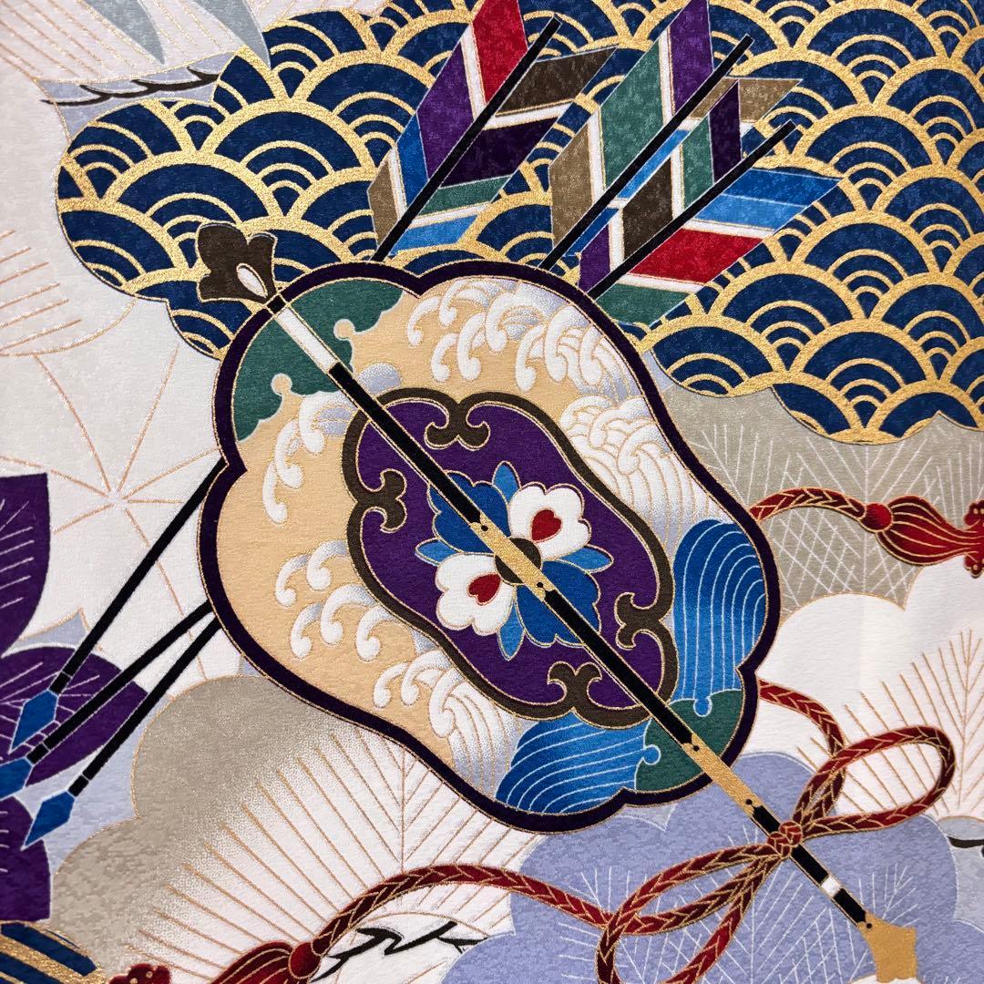 【新品】京芥子菜色（からしな）金刺繍 ぼかし染め京友禅❗️お宮参り 産着 正絹