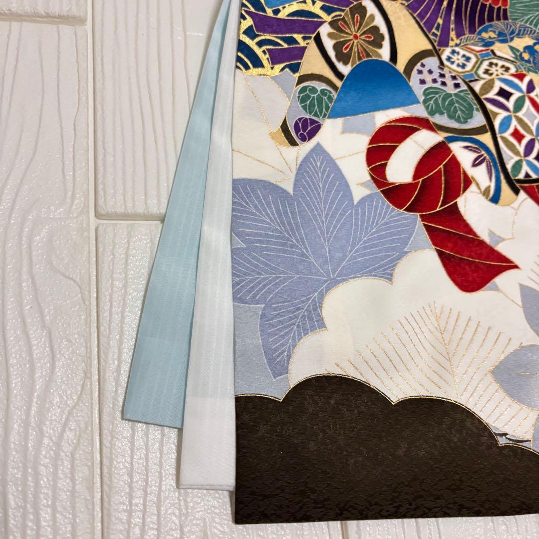 【新品】京芥子菜色（からしな）金刺繍 ぼかし染め京友禅❗️お宮参り 産着 正絹