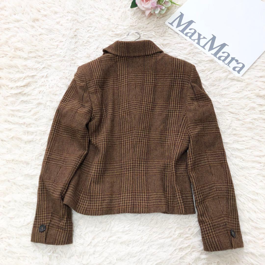 美品✨マックスマーラ　白タグ　大きいサイズ　アルパカ混テーラードジャケット　42