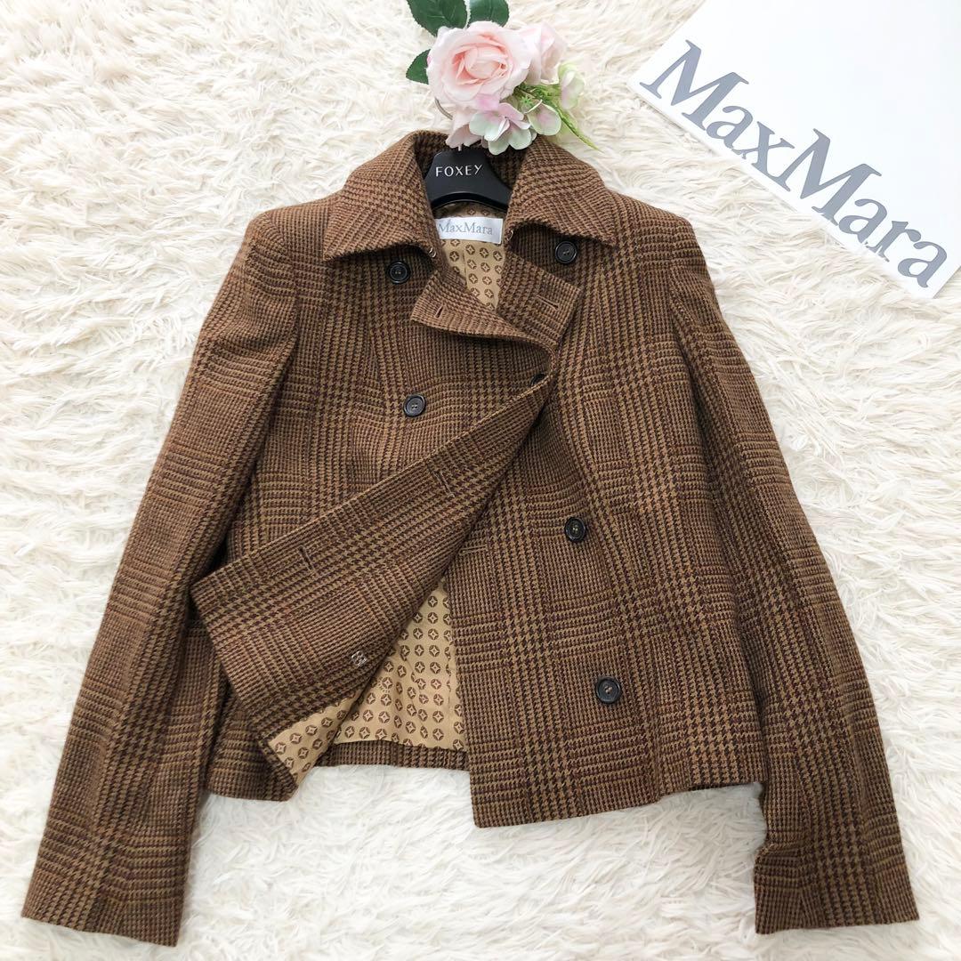 美品✨マックスマーラ　白タグ　大きいサイズ　アルパカ混テーラードジャケット　42