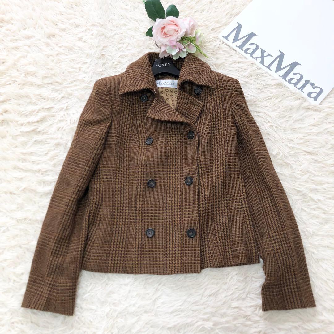 美品✨マックスマーラ　白タグ　大きいサイズ　アルパカ混テーラードジャケット　42