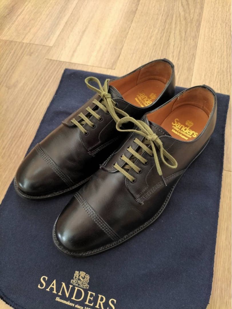 【極美品】 別注 SANDERS Military Derby size7.5