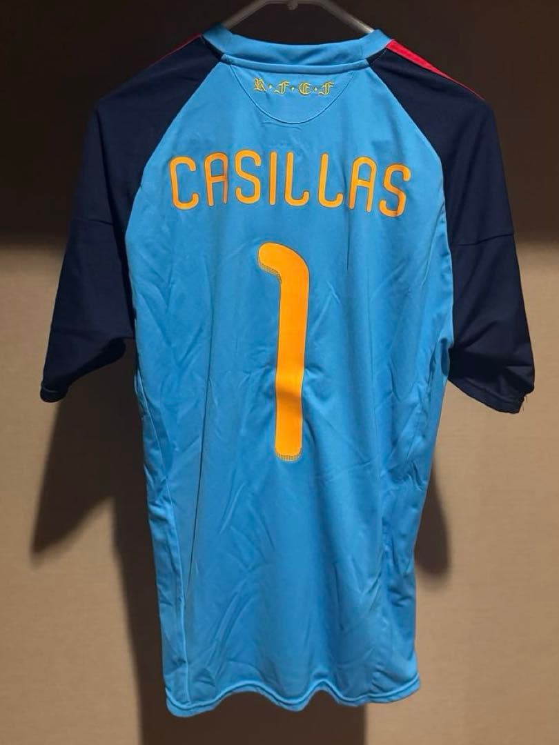 極美品 サッカー スペイン代表 背番号1 カシージャス ユニフォーム 2XO