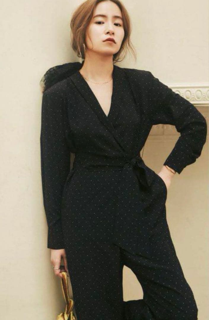 joieve ドットジャンプスーツ　ジョエブ