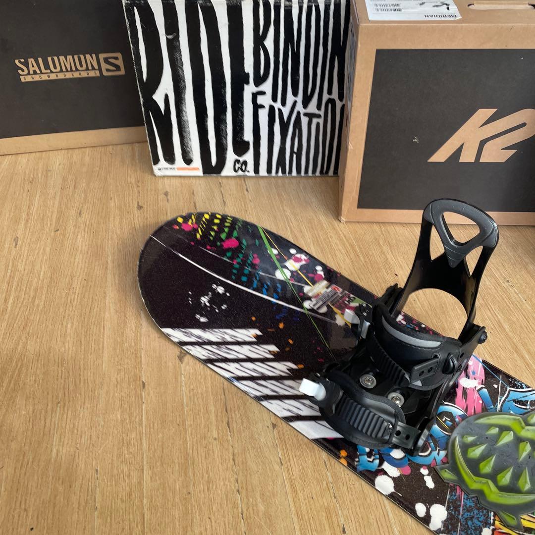 SPOON×ZUMA　キッズスノーボードセット　未使用バイン付4点セット130㎝